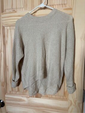 American Eagle Outfitters Beige Crewneck Sweater
